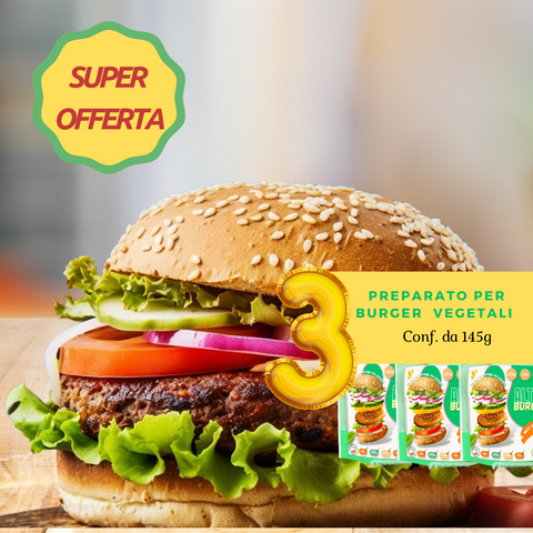 Mélange de burger de légumes adapté aux végétaliens | 1 paquet X 4 Burgers d'environ 120 g 